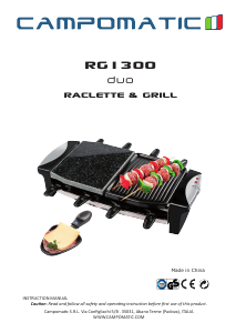 Handleiding Campomatic RG1300 Bakplaat