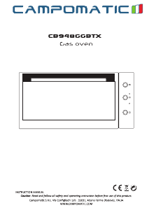 Handleiding Campomatic CB948GGBTX Oven