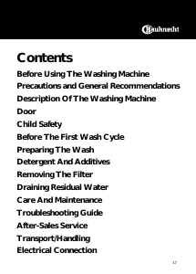 Manual Bauknecht WAS 4540 Washing Machine