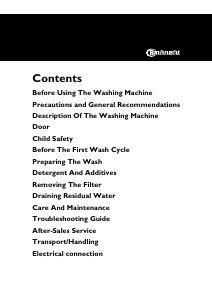 Manual Bauknecht WAS 4350 Washing Machine