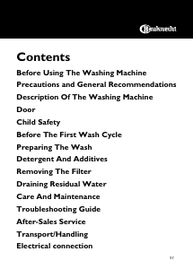 Manual Bauknecht WAE 8560/2 Washing Machine