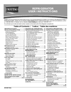 Manual de uso Maytag M8TXEGFBB Frigorífico combinado