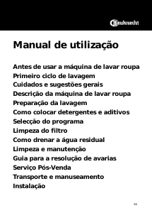 Manual Bauknecht WATE 9573/1 Máquina de lavar roupa
