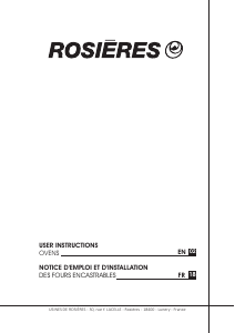 Handleiding Rosières RFSHT 59/E Oven