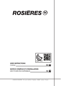 Bruksanvisning Rosières RFS 83 DSIN Ugn