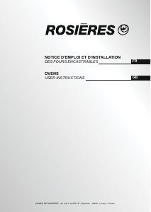 Mode d’emploi Rosières RFN 6581 PNI Four
