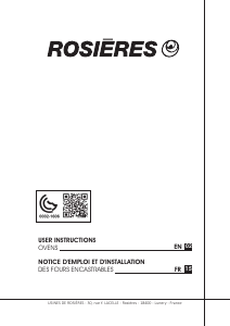 Bruksanvisning Rosières RFB 72 TIN Ugn