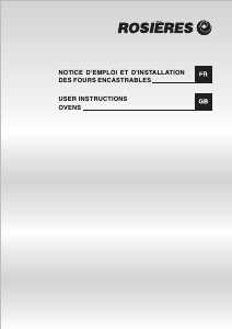 Bruksanvisning Rosières RFP 358 PN Ugn