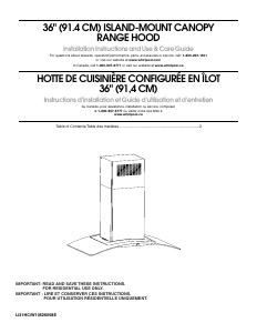 Mode d’emploi KitchenAid UXI6536BSS Hotte aspirante