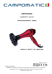 Manual Campomatic HP22AC Hair Dryer