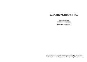 Bruksanvisning Campomatic FR480W Kyl-frys