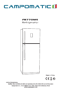 Bruksanvisning Campomatic FR770MS Kyl-frys