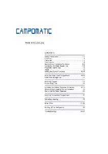 Bruksanvisning Campomatic FRF254DSS Kyl-frys