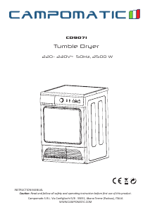 Handleiding Campomatic CD907I Wasdroger