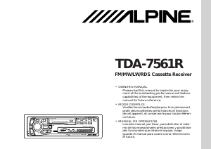 Handleiding Alpine TDA-7561R Autoradio