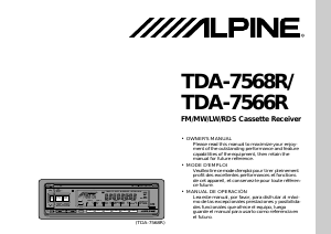 Handleiding Alpine TDA-7566R Autoradio