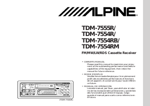 Handleiding Alpine TDM-7554RM Autoradio