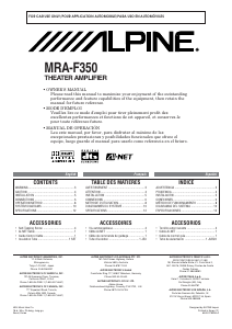 Mode d’emploi Alpine MRA-F350 Amplificateur de voiture