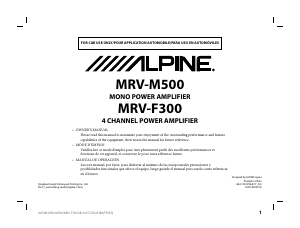 Mode d’emploi Alpine MRV-M500 Amplificateur de voiture