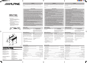 Mode d’emploi Alpine MRV-T301 Amplificateur de voiture