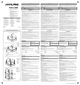 Mode d’emploi Alpine PDX-4.100M Amplificateur de voiture