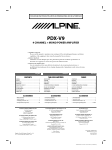 Mode d’emploi Alpine PDX-V9 Amplificateur de voiture