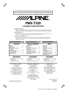 Mode d’emploi Alpine PMX-T320 Amplificateur de voiture