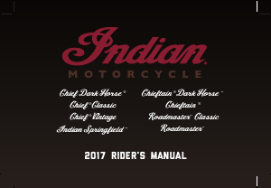 Handleiding Indian Chief Dark Horse (2017) Motor