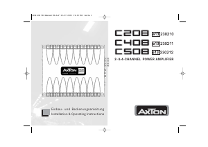 Mode d’emploi AXTON C208 Amplificateur de voiture