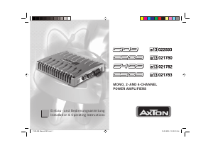 Mode d’emploi AXTON C409 Amplificateur de voiture