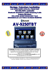 Handleiding Autovision AV-9250TBT Autoradio