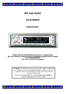 Handleiding Autovision AV-8750RDS Autoradio