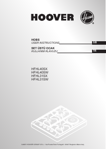 Kullanım kılavuzu Hoover HFHL40SX Ocak
