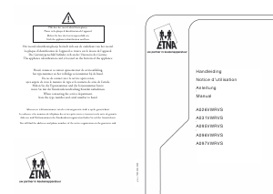 Handleiding ETNA A095VWRVS Kookplaat