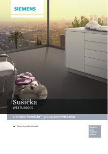 Manuál Siemens WT47U690CS Sušák