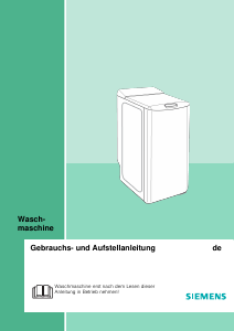 Bedienungsanleitung Siemens WP10R152 Waschmaschine