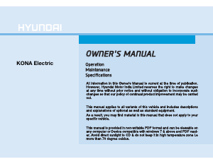 Bruksanvisning Hyundai Kona Electric (2019)