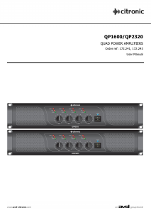 Bruksanvisning Citronic QP2320 Förstärkare