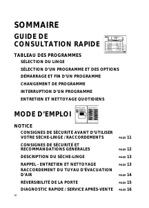Mode d’emploi Bauknecht TRAD 6267 Sèche-linge