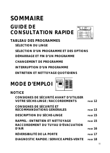 Mode d’emploi Bauknecht TRAD 2580 Sèche-linge
