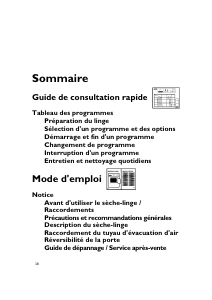 Mode d’emploi Bauknecht TRA 61250 Sèche-linge