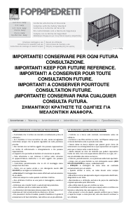 Manual de uso Foppapedretti Cristallino Cuna