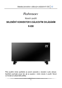 Manuál Rohnson R-030 Topení