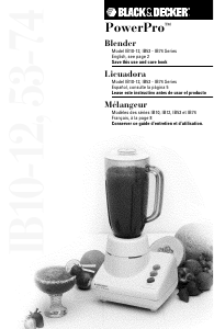Bruksanvisning Black and Decker IB12 Blender