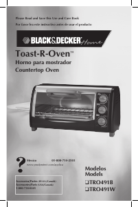 Manual Black and Decker TRO491W Oven