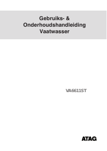 Handleiding ATAG VA6611ST Vaatwasser