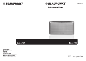 Bedienungsanleitung Blaupunkt WF 500 Lautsprecher