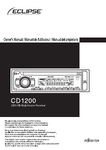 Handleiding Eclipse CD1200 Autoradio