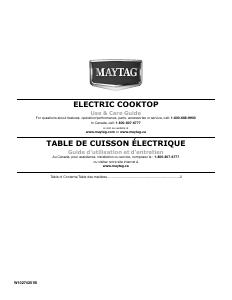 Mode d’emploi Maytag MEC4536WC Table de cuisson