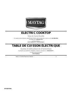 Manual Maytag MEC7430BB Hob